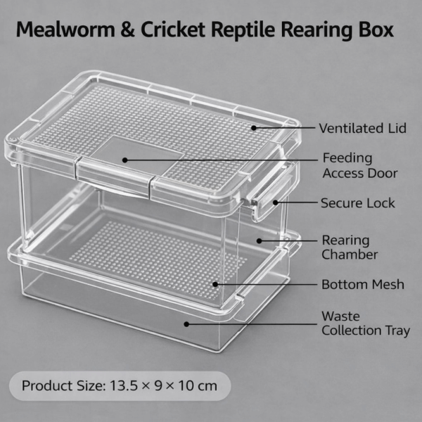 Insect Rearing Box for Dubia Roaches / Mealworms / Superworms ...